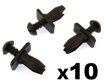 

10x For Ford Plastic Scrivet Trim Clips- Wheel Arch, For older models- Capri Sierra