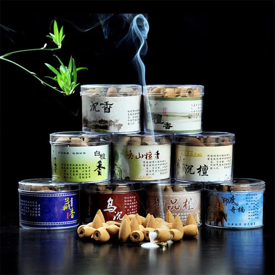 

New 1Box About 40pcs Retro Handmade Porcelain Ceramic Backflow Incense Burner Buddhist Decoration Home Aromatherapy Best Gift 39