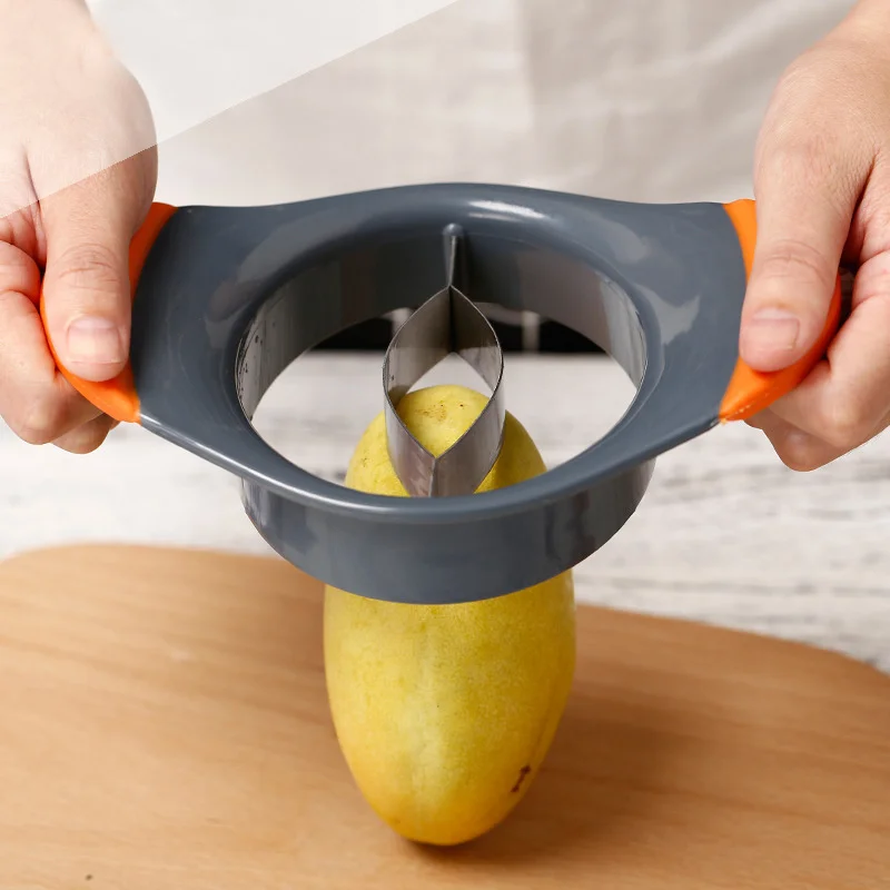 

1pc Stainless Steel Mango Cut Creative Kitchen Mango Splitter Fruit Kitchen Gadget Accessories Peach Slicer Cutter Spiralizer