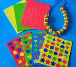 Апрель Du EVA творческих бисер детские, для малышей детский сад ручной работы Материал пакет DIY девушка развивающие игрушки, 5 комплектов