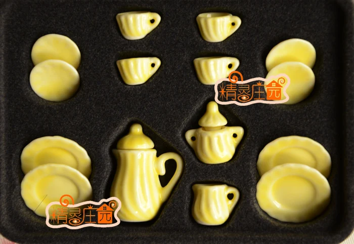 الاكسسوارات الشاي مجموعة مصغرة دمية الأثاث مصغرة نموذج الزنجبيل السيراميك 15 مجموعات رائعة الاكسسوارات الشاي مجموعة مصغرة دمية الأثاث مصغرة نموذج الزنجبيل السيراميك 15 مجموعات رائعة