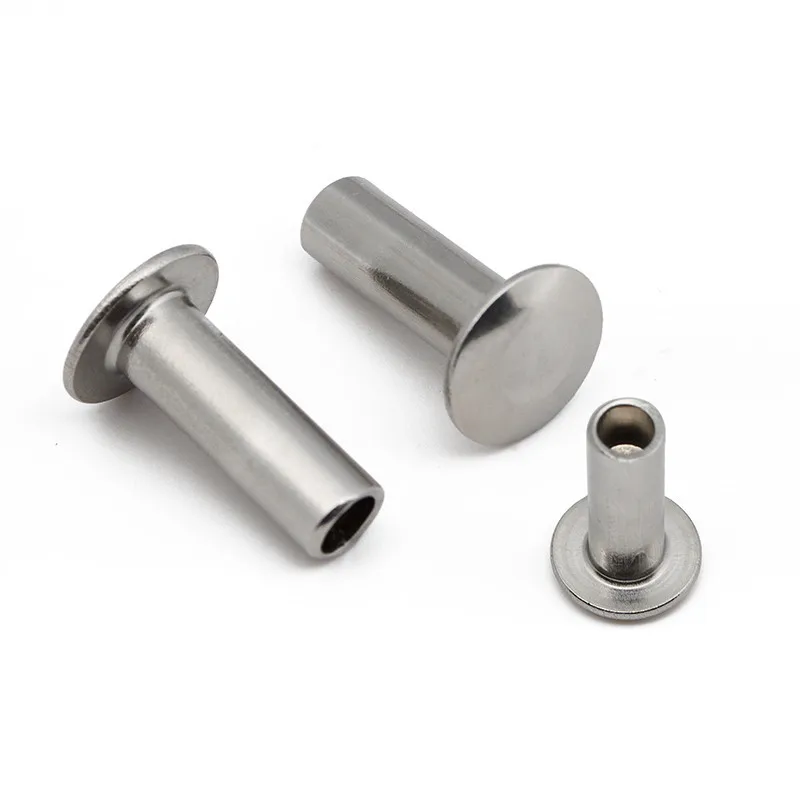 

15pcs M5 stainless steel 304 semi-tubular round head rivet hollow head Semi-hollow footwear apparel rivets 5-15mm length