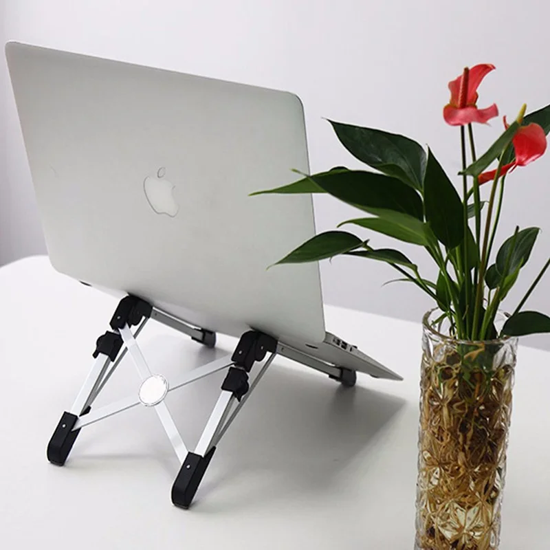 Vmonv Laptop Stand Portable Folding Angle Adjustable Notebook Aluminum Support Cooling Holder for 11-15.6 inch MacBook PC iPad