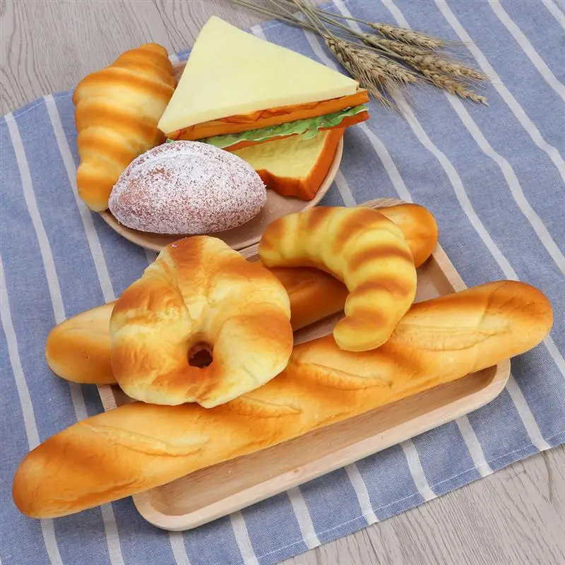 

Fake Bread Artificial Bread Simulation Food Model Decoration Kitchen Prop Baguettes Decor Kids Toys Christmas Gift Party Favors