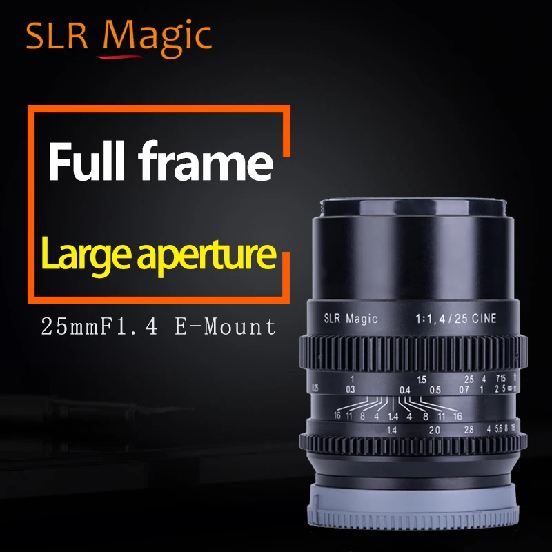 SLR Magic 25 мм f1.4 полная оправа Cine ручные линзы для sony E-Mount