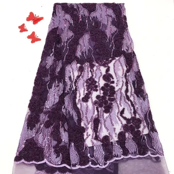 

latest Gray African Lace Fabric 2019 High Quality Fashionable Lace 3D Mesh Fabrics Quipure Sewing Accessories Trimmings