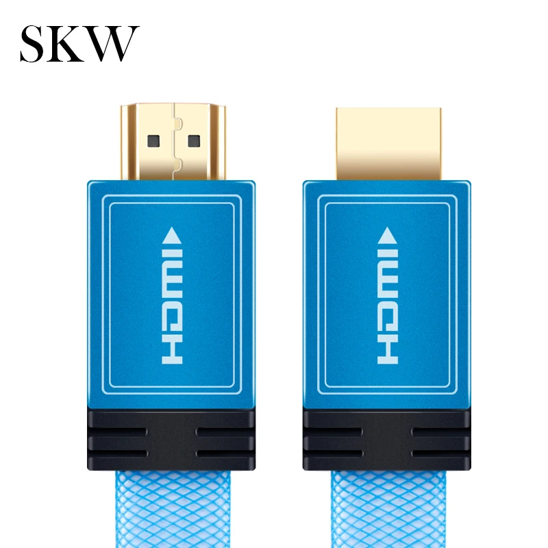 SKW HDMI кабель в 2 0 4K @ 60HZ 4:4:4 детский синий с 24K позолоченный 1 5 м 3 для ноутбука
