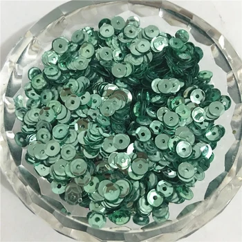 

50g(10000pcs) 4mm Mint Green Color CUP round loose sequins Paillette sewing Wedding craft good quality Free Shipping
