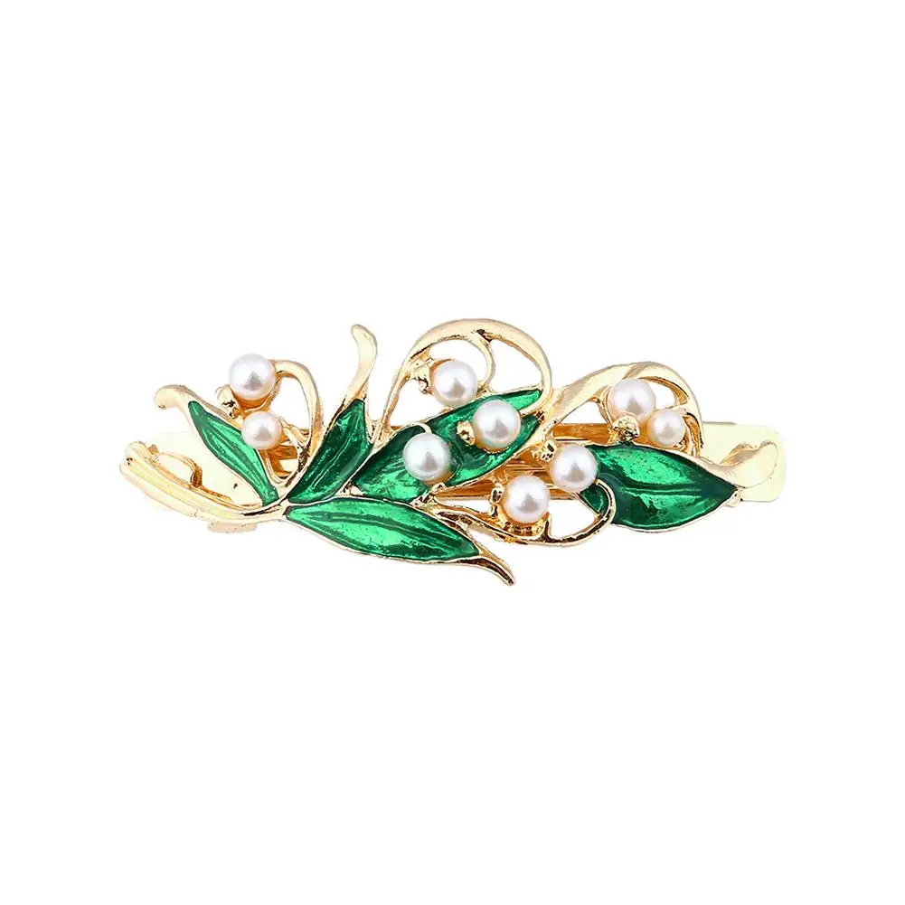 

Vintage Pearl Hairpin Bow Spring Green Enamel Hair Pins Hair Jewelry Hairpins Wedding Flower Hair Pin Hair Accessories Wholesale