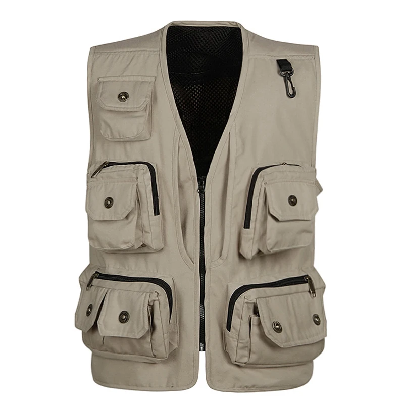 

fishing vests for men Wholesale men's multi-pocket photography vest men casual reporter director outdoor military
