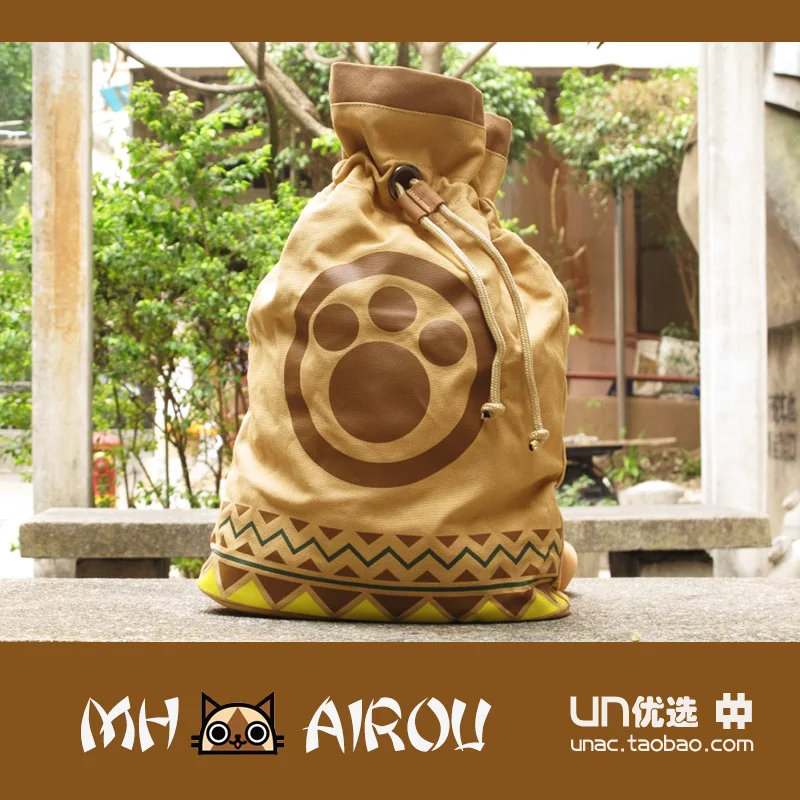 

[STOCK] 2018 Hot Game Monster Hunter Cos Airou Airu Cat Paw Shoulder Bag Backpack For Halloween Carnival Free Shipping New.