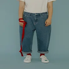 Джинсы женские повседневные джинсовые до щиколотки брюки бойфренда женские брюки с принтом повседневные шаровары женские