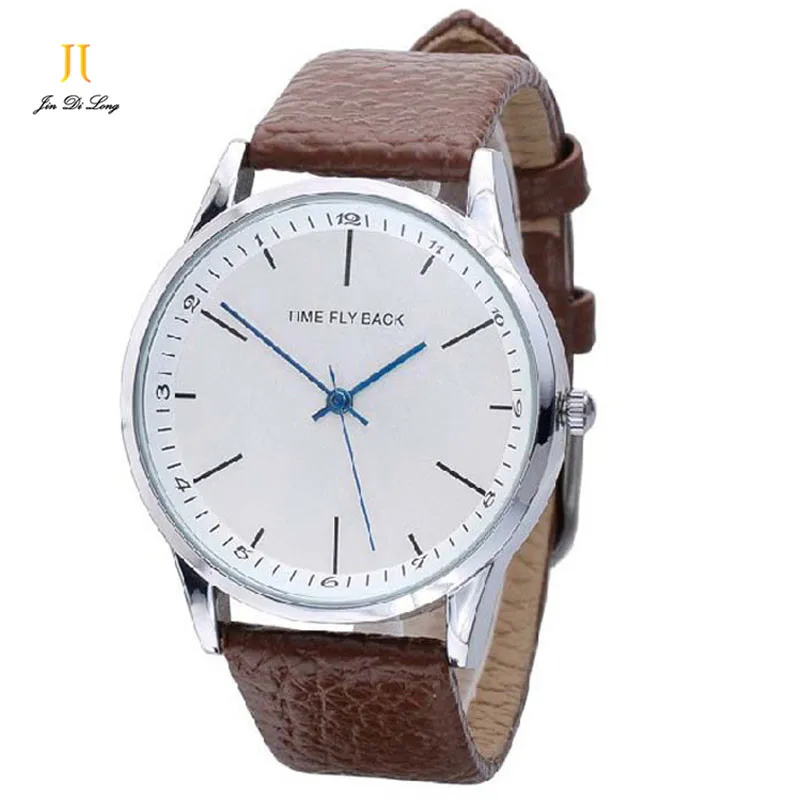 Brand TS Classic Fashion Japan Quartz Watch Men Anticlockwise Leather Strap Watch Large Dial Clock Waterproof