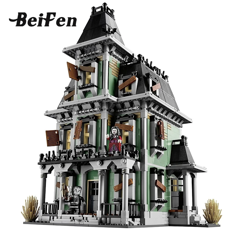 

Bei Fem Movie 2141pcs Lepin 16007 Monster Fighter the Haunted House set 10228 Model Building Blocks Bricks Toy Children Gift