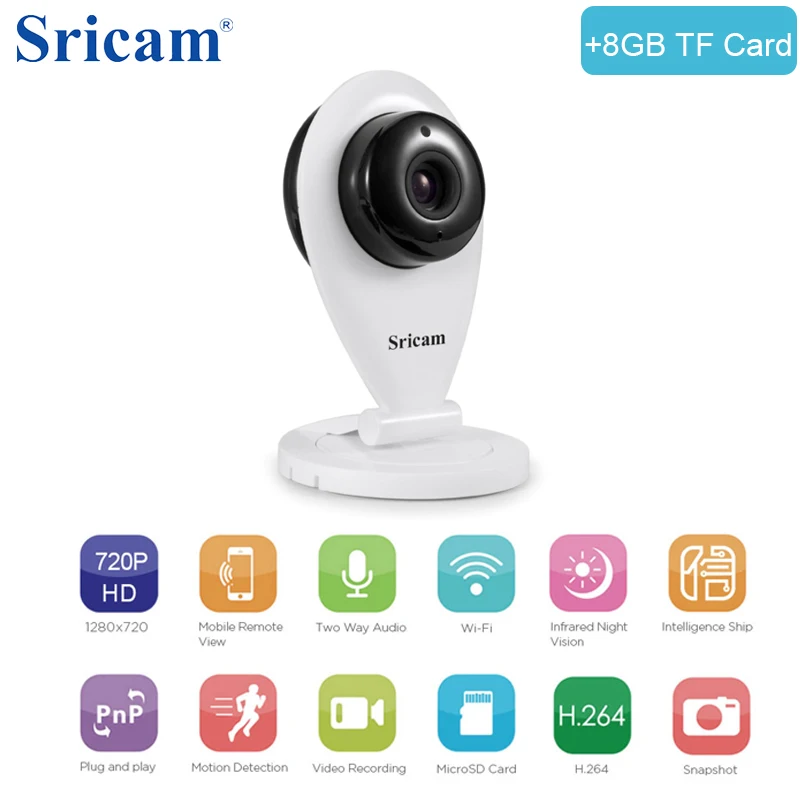 Sricam SP009 HD 720P Mini Wifi IP Camera Wireless P2P Baby Monitor Network CCTV Security Camera with IR-cut camera : image Sricam SP009 HD 720P Mini Wifi IP Camera Wireless P2P Baby Monitor Network CCTV Security Camera with IR-cut camera