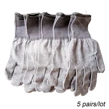 Cngzsy, партия из 5 пар анти-статические перчатки из углеродного волокна нейлоновая Рабочая перчатка водителя Нескользящая Автомобильная виниловая пленка Стикеры установить перчатки D08