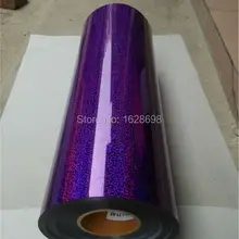 Корея Качество голограмма CDH-04 фиолетовый цвет полиуретан винил теплопередача на одежде с размером: 50 см X 100 см
