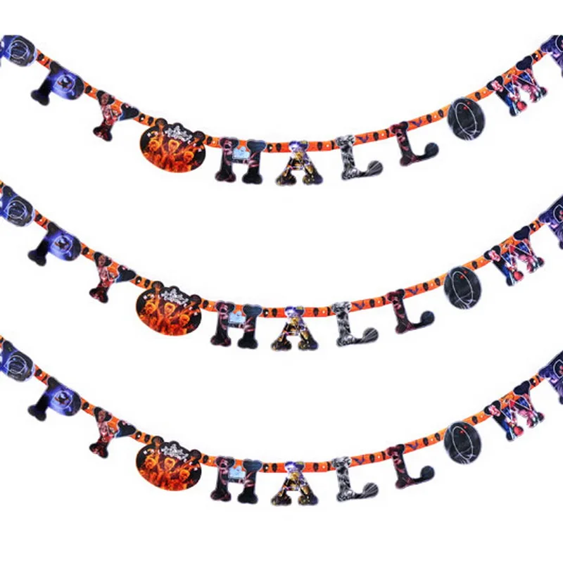 Halloween Decoration 102&quot Happy Letter Pattern Paper Garland For Bars Rooms Party Props CNF-150919 |
