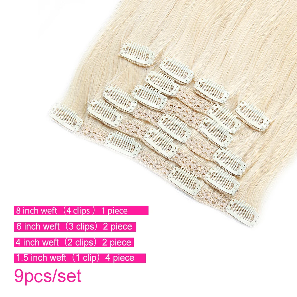 Clip in hair extension Human hair bundles brazilian hair (2)