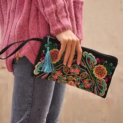 2017 винтажная сумка-мессенджер этнические Бохо вышитые сумки с цветочным орнаментом сумки на плечо подарок FC55