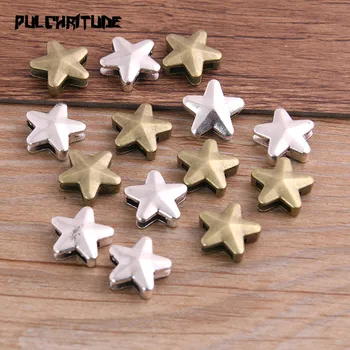 

10pcs Two Color Pentagram Wheel Spacers Adapters Slider Spacer Jewelry Material Spacers For Jewelry Making For 10mm Leather Cord