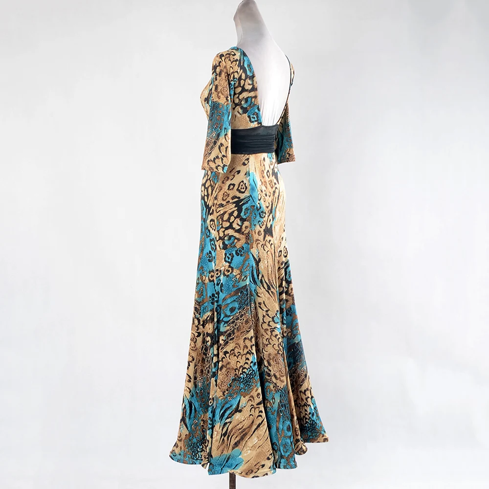 New Ballroom Dance Dress Women Escapulario Flamenco Skirt Vestidos De Festas Vestidos De Baile Salon FREE SIZE