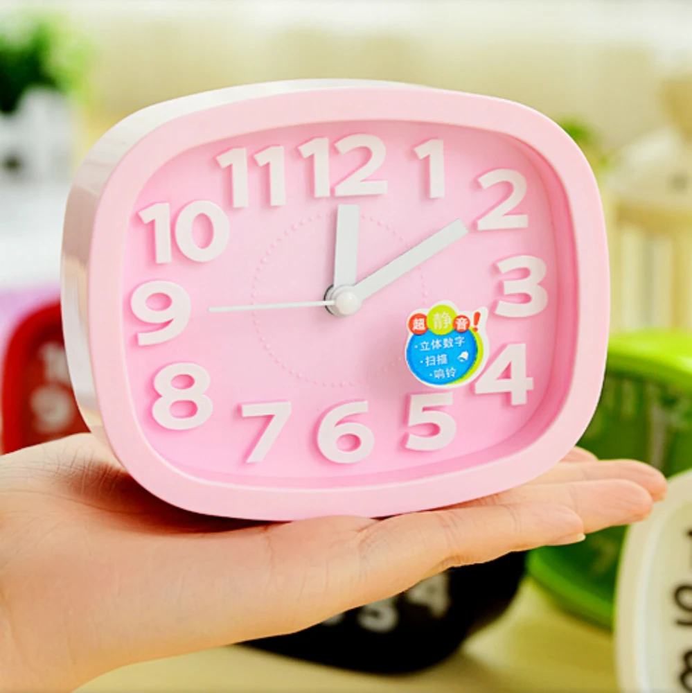 AL21 New Sweet Candy Stereo Digital Desktop Clock Mute Alarm Clock