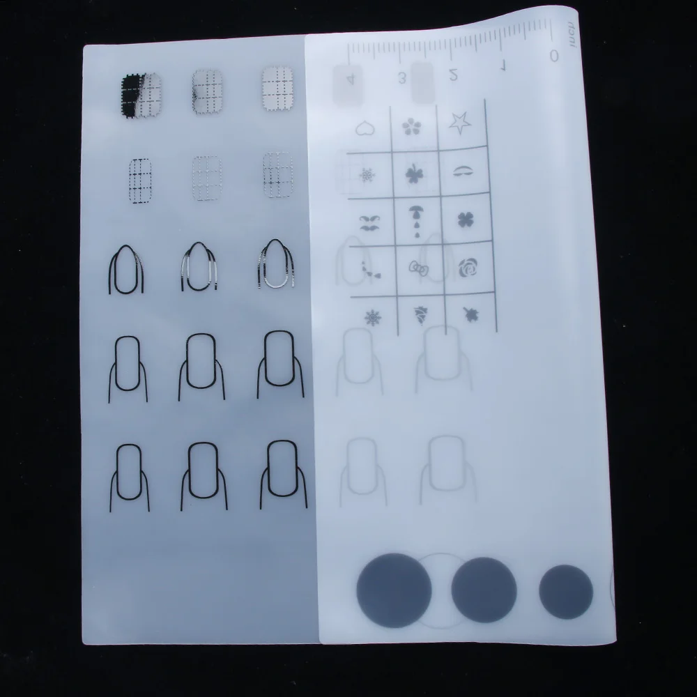

Silicone Carpet Nail Art Templates Practice Coloring Soft Foldable Polish Pad Stamping Nails Printing Mat For Manicure Equipment