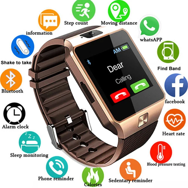 

TOPNew Smart Watch With Camera Bluetooth Sport Wearable Devices SIM TF Card Smartwatch For IOS Android For iPhone X XS XR XS MAX