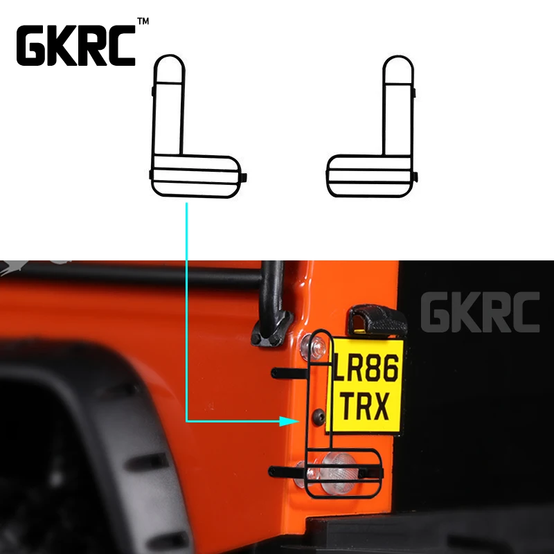 

1 Pair Metal Protective Lampshade For 1/10 Rc Crawler Car Defender Traxxas Trx4 Rear Lampshade Protection Cover