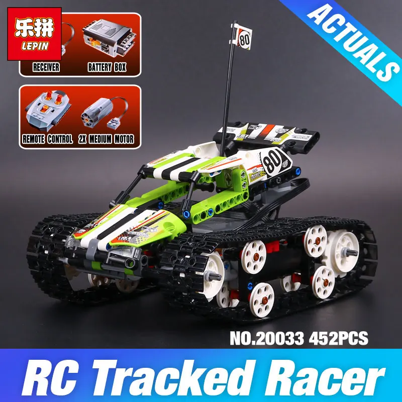 

Lepin 20033 RC Tracked Racer 42065 Power function RC Car Model Building Blocks Bricks Educational DIY Kids Toys Christmas Gifts
