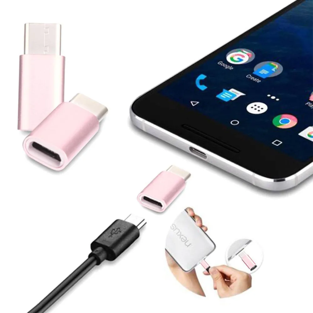 1 упаковка USB-C type-C на микро-usb-переходник для зарядки мини USB разъем адаптер для Nexus 5X Для huawei/samsung Galaxy S9 телефон