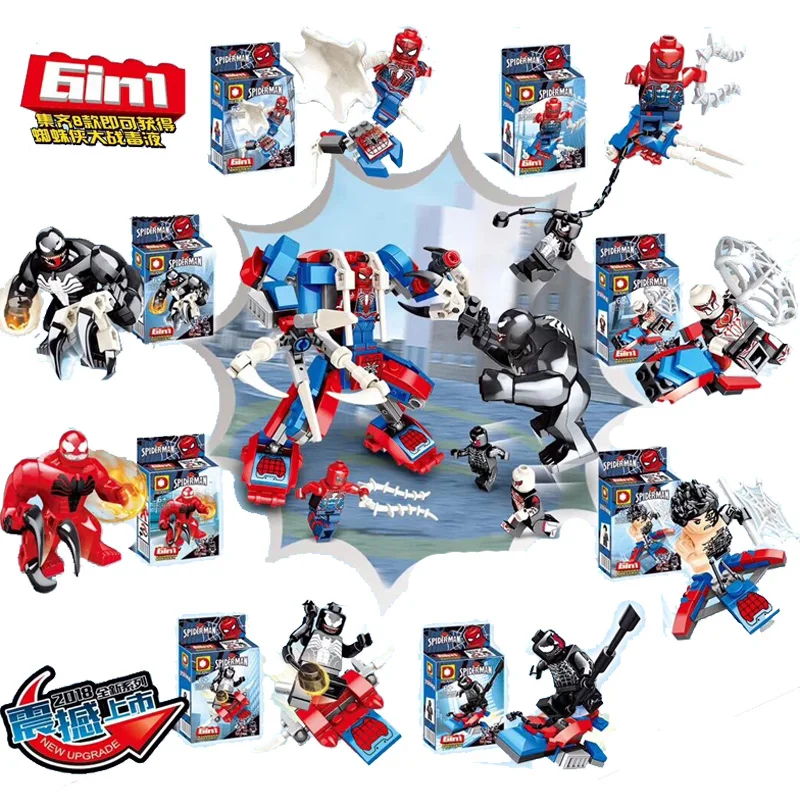 

Legoing Marvel Superhero Venom iron Man Avengers Large Batman Carnage Grinch Building Blocks Figures For Kid Brick Toys