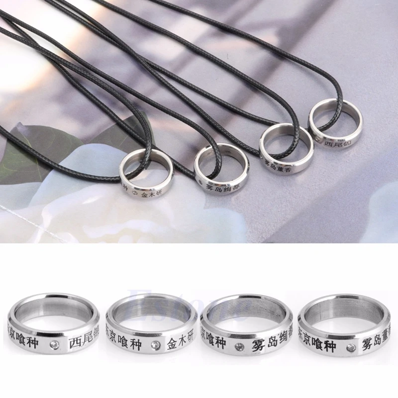

Fashion Cosplay Anime Tokyo Ghoul Ken Kaneki Titanium Steel Ring Finger Ring