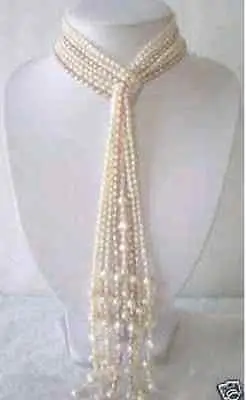 

Hot sale charming!white purple pearl necklace 48