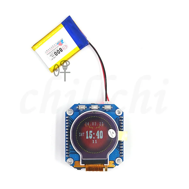 

Charging circular screen TFT LCD color LCD STM32 smart watch development board without Bluetooth