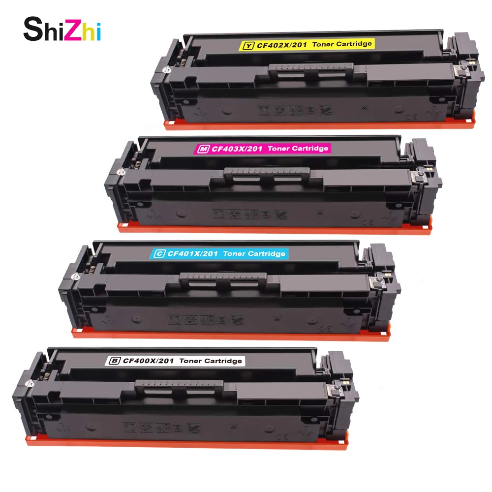 

SHIZHI Compatible Toner Cartridge CF 400 400A CF400A CF401A CF201A 201A for HP Color Laserjet Pro M252dw M252nMFP M277dw M277n