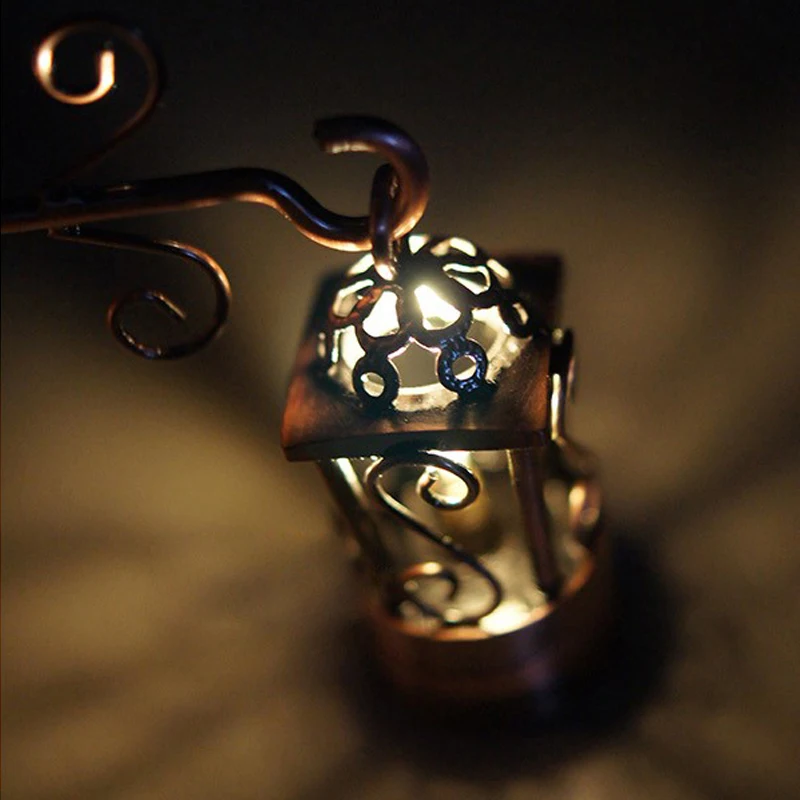 Buy 1/12 Retro Miniature Dollhouse Cage Lamp LED Light