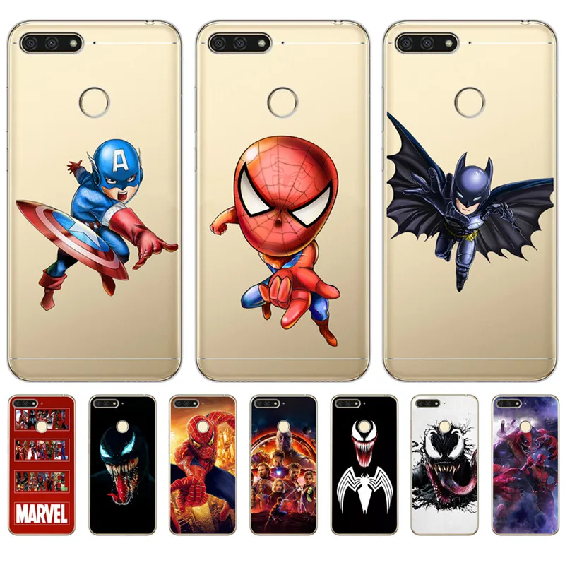 

Luxury venom marvel Deadpool capa For Huawei Honor 10 9 8 8X 8C 7A 7C 7X 7 6X 6A Lite phone Case Cover Funda Coque Etui capa