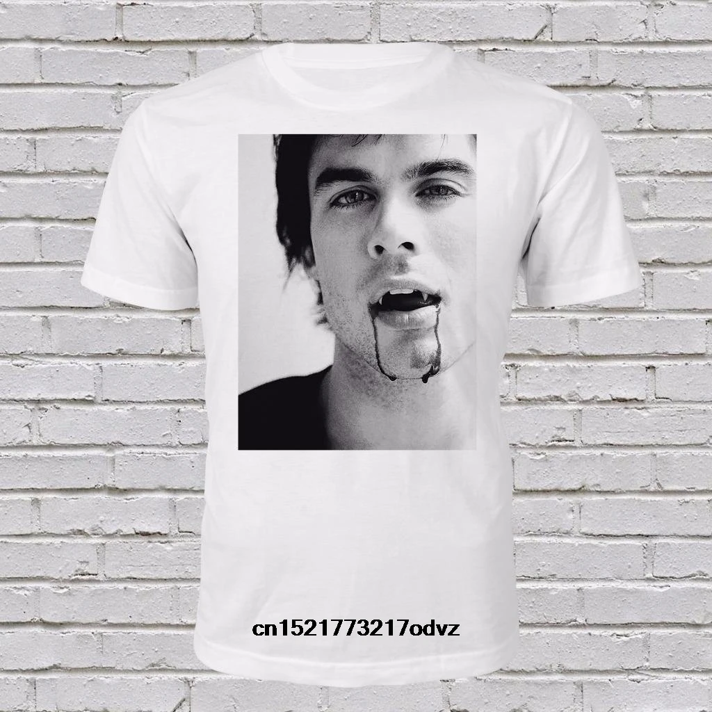 

Men T shirt Damon Salvatore The Vampire Diaries T Shirt funny t-shirt novelty tshirt women