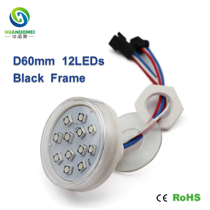 Программируемый пиксельный светодиодный rgb модуль диаметр 60 мм ucs1903 12 шт. 5050 smd