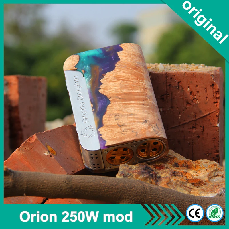 

Original Arctic dolphin Orion 250w Box Mod With 0.96inch OLED Screen Support Dual 18650 Battery TC Vape Mod E Cigarette mod
