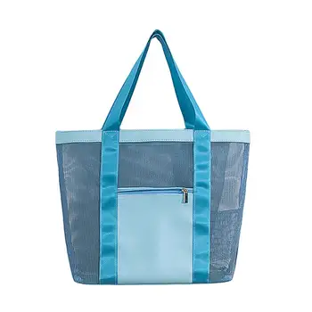 

Outdoor Travel Large Capacity Mesh Tote Toiletries Storage Bag Beach Organizer