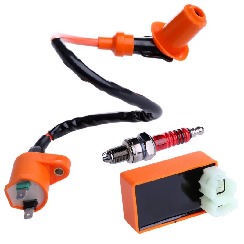 

New Racing Performance CDI+ Ignition Coil + Spark Plug Fit Gy6 150cc 125cc 50cc Drop shipping