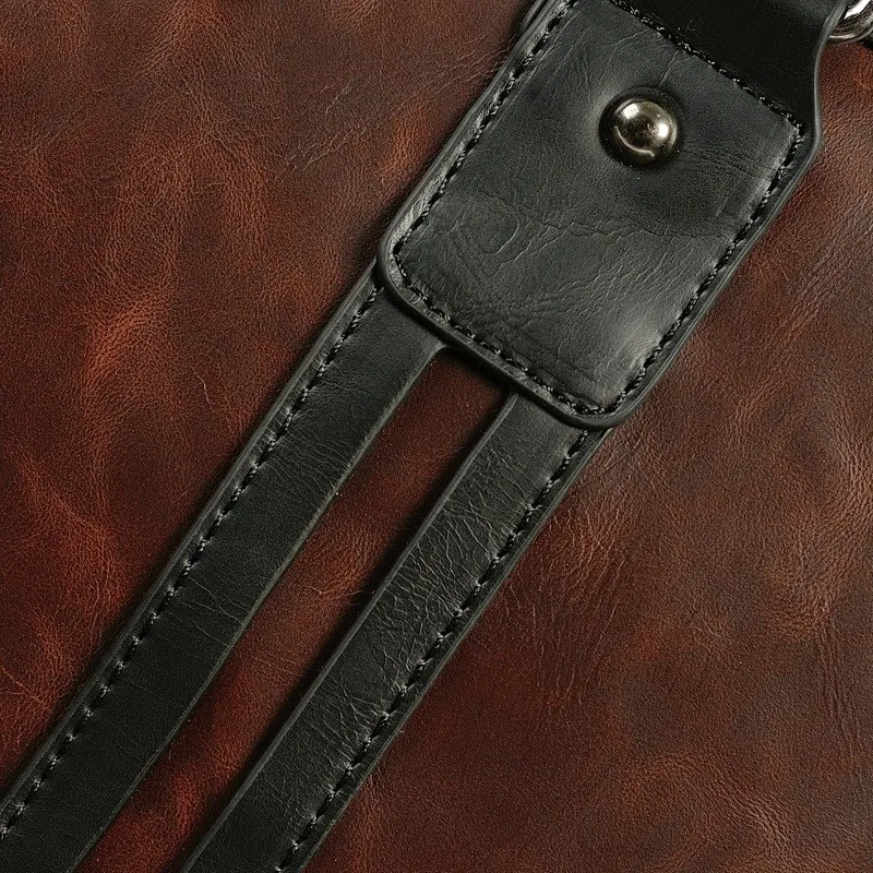 Men Vintage Business Real Genuine Leather Briefcase Travel Causal Shoulder Messenger Portfolio Bolsa Laptop Bags Lawer Handbag  (14)