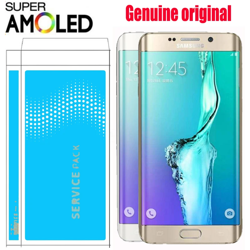 

ORIGINAL SUPER AMOLED 5.7'' LCD with frame for SAMSUNG Galaxy s6 edge plus Display G928 G928F Touch Screen Digitizer Assembly