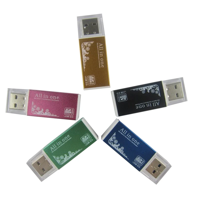 High Speed Card Reader 4 in 1 SD TF MS M2 Micro USB Multi function