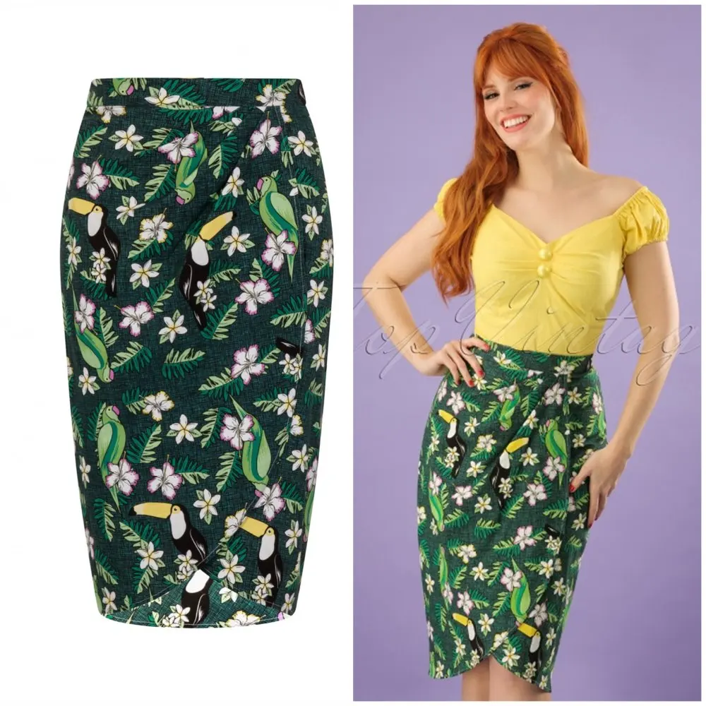 green sarong skirt