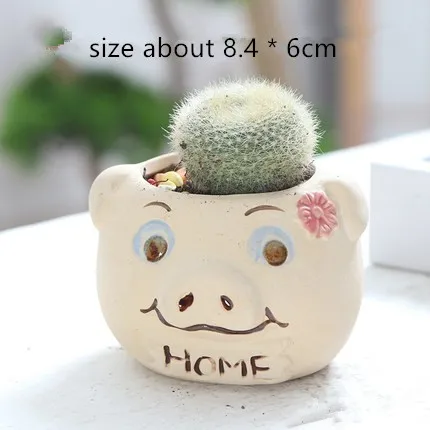 Pig Head Pot Concrete Silicone Mold for flowerpot vase making Succulent Plants Cactus Planter Cement Molds