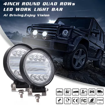 

iSincer 4 Inch 72W Round LED Work Light Spot Driving Lamp Headlight for Trucks SUV Offroad Car 4x4 Fog Light Bar 12V 24V Led Bar